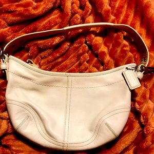 White coach mini hand bag
